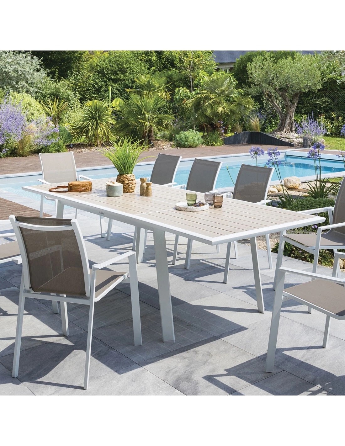 Table De Jardin Extensible Pavane 10 Personnes - Lin 2 Table De Jardin Extensible Pavane 10 Personnes - Lin – Image 2