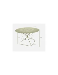 Table De Jardin Montmartre D.117 Cm - Métal Ronde - Carbone -Mobilier De Jardin table de jardin montmartre d117 cm metal ronde 3