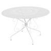Table De Jardin Montmartre D.117 Cm - Métal Ronde - Blanc Coton