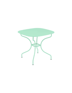 Table De Jardin Opéra Carronde Carrée 82 X 82 Cm - Acier - Vert Opaline