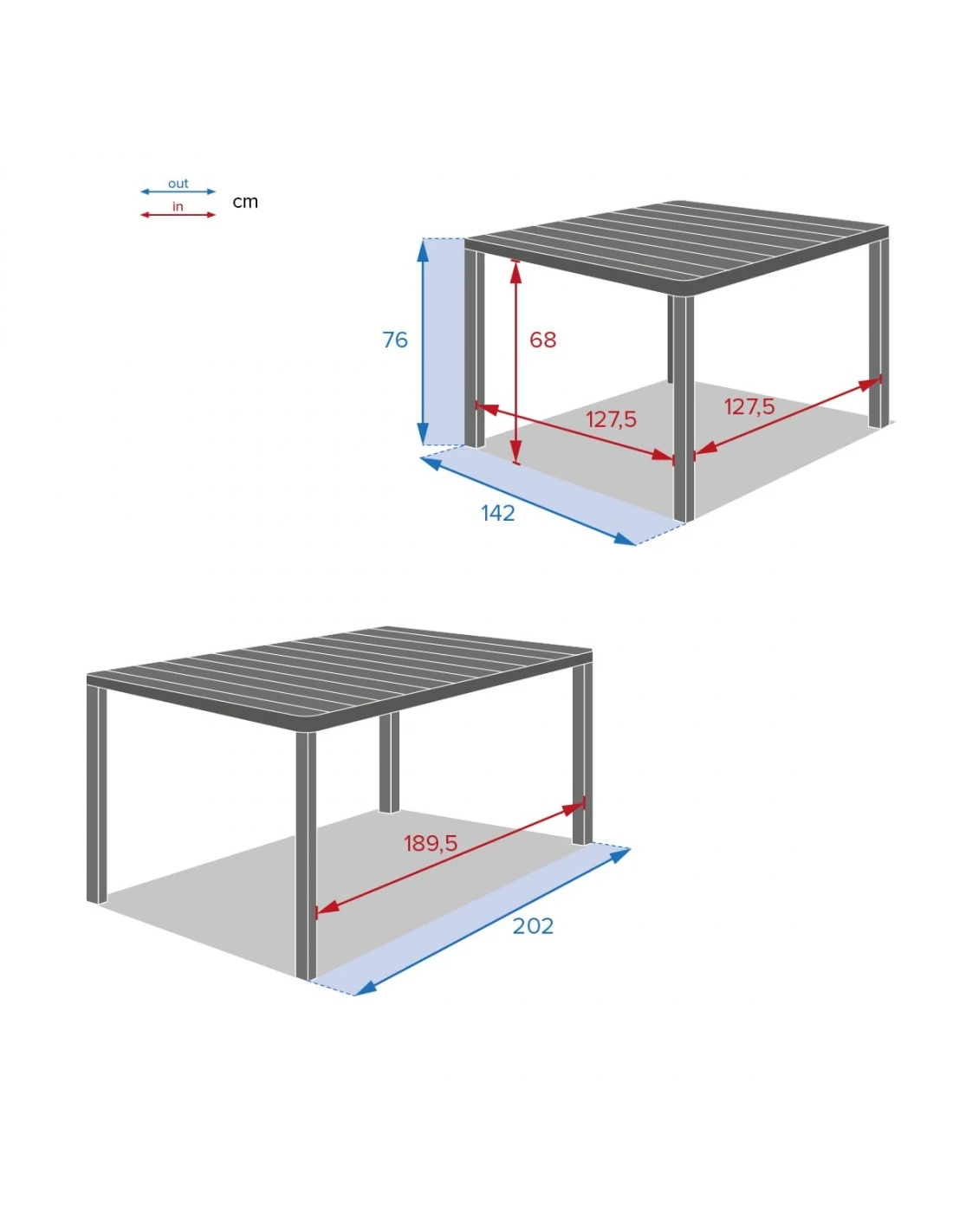 Table De Jardin Paradize Carrée Extensible - Aluminium Graphite 8 Table De Jardin Paradize Carrée Extensible - Aluminium Graphite – Image 8