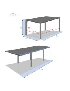 Table De Jardin Piazza Extensible 10 Places - Aluminium Graphite -Mobilier De Jardin table de jardin piazza extensible 10 places aluminium 6