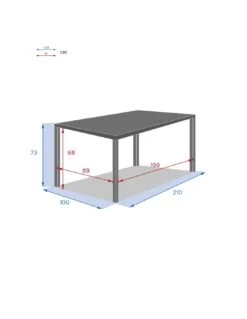 Table De Jardin Piazza Fixe - 8 Places - Aluminium Graphique 12 Table De Jardin Piazza Fixe - 8 Places - Aluminium Graphique -Mobilier De Jardin table de jardin piazza fixe 8 places aluminium graphique 5