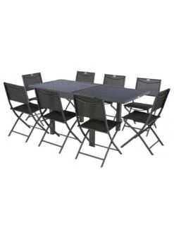 Table De Jardin Piazza Graphite Extensible 8 Places - Aluminium -Mobilier De Jardin table de jardin piazza graphite extensible 8 places aluminium 4