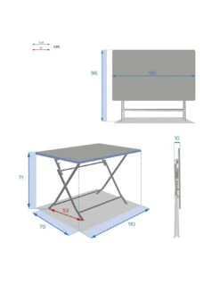 Table De Jardin Rectangle Greensboro Pliante 4 Places - Jade -Mobilier De Jardin table de jardin rectangle greensboro pliante 4 places jade 3