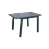 Table Elise 80/120x80 En Aluminium / Verre - Graphite / Gris