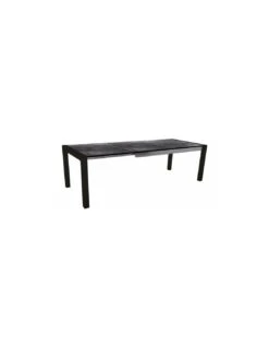 Mobilier De Jardin -Mobilier De Jardin table extensible aluminium noir mat 174 214254 x 90 cm plateau hpl 5