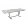 Table Extensible Amber 180/240x100 Alu/Kedra - Blanc/Calacata