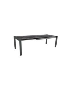 Table De Jardin Extensible Anthracite 214 (254/294) X 100 Cm Plateau HPL - Stern - HPL SILVERSTAR MARBRE NOIR