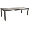 Table De Jardin Extensible Anthracite 214 (254/294) X 100 Cm Plateau HPL - Stern - HPL SILVERSTAR GRIS METALLIQUE