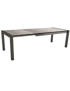 Table De Jardin Extensible Anthracite 214 (254/294) X 100 Cm Plateau HPL - Stern - HPL SILVERSTAR GRIS METALLIQUE