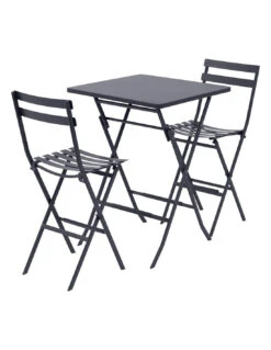 Table Greensboro Haute Carrée 2 Places - Acier - Gris 5 Table Greensboro Haute Carrée 2 Places - Acier - Gris -Mobilier De Jardin table greensboro haute carree 2 places acier gris 2