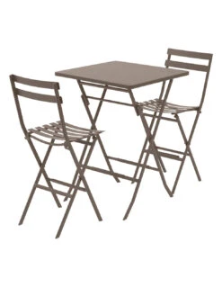Mobilier De Jardin -Mobilier De Jardin table greensboro haute carree 2 places acier tonka 1