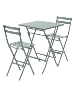 Table Greensboro Haute Carrée 2 Places - Acier - Vert Olive 5 Table Greensboro Haute Carrée 2 Places - Acier - Vert Olive -Mobilier De Jardin table greensboro haute carree 2 places acier vert olive 2
