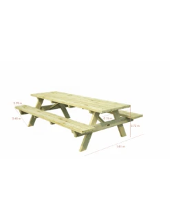 Table Pique-nique Ruby 24 239x161x72 Cm -Mobilier De Jardin table pique niques ruby 24 239x161x72 cm 2
