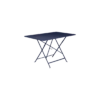 Table Pliante Bistro 117 X 77 Cm - Métal Pliante Rectangle - Bleu Abysse