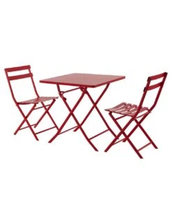 Table Pliante Carrée Greensboro 2 Places - Groseille -Mobilier De Jardin table pliante carree greensboro 2 places groseille 3