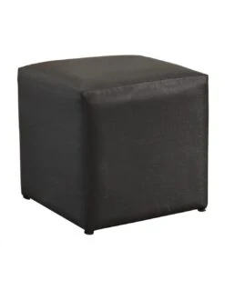 Tabouret CUB 43 X 43 Cm En Aluminium Et Toile TPEP - Noir