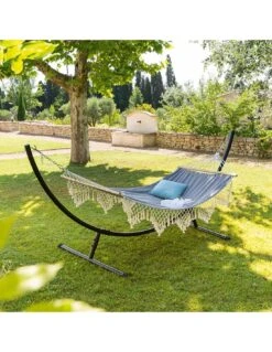 Toile De Hamac Rialto - L.200 X P.100 Cm - Perle -Mobilier De Jardin toile de hamac rialto l200 x p100 cm perle 1