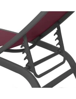 Transat Bonao 4 Positions - Aluminium Et Texaline - Graphite / Bordeaux -Mobilier De Jardin transat bonao 4 positions aluminium et texaline graphite bordeaux 4