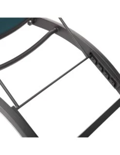 Transat De Jardin Milenio - 5 Positions - Aluminium Et Texaline - Graphite / Bleu Canard -Mobilier De Jardin transat de jardin milenio 5 positions aluminium et texaline graphite bleu canard 3