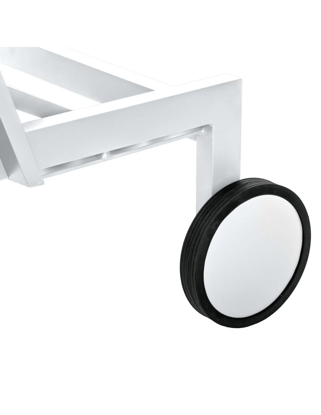 Transat De Jardin Ocala 4 Positions Aluminium Et Texaline - Blanc Et Noisette 4 Transat De Jardin Ocala 4 Positions Aluminium Et Texaline - Blanc Et Noisette – Image 4