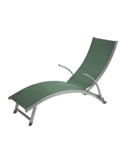 Transat Pliant Samba - 4 Positions - Aluminium Anodisé - Graphite / Olive -Mobilier De Jardin transat pliant samba 4 positions aluminium anodise graphite olive 4