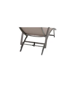 Transat Pliant Samba - 4 Positions - Aluminium Anodisé - Noisette / Praline -Mobilier De Jardin transat pliant samba 4 positions aluminium anodise noisette praline 2