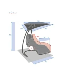 Transat Suspendu Majorque Ardoise En Acier époxy -Mobilier De Jardin transat suspendu majorque ardoise en acier epoxy 7